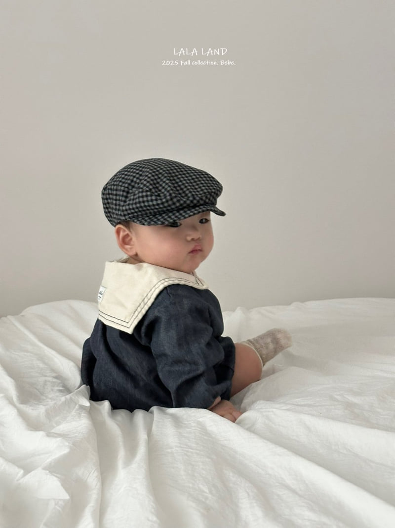 Lalaland - Korean Baby Fashion - #babylifestyle - bebe Check Hunting Cap - 5
