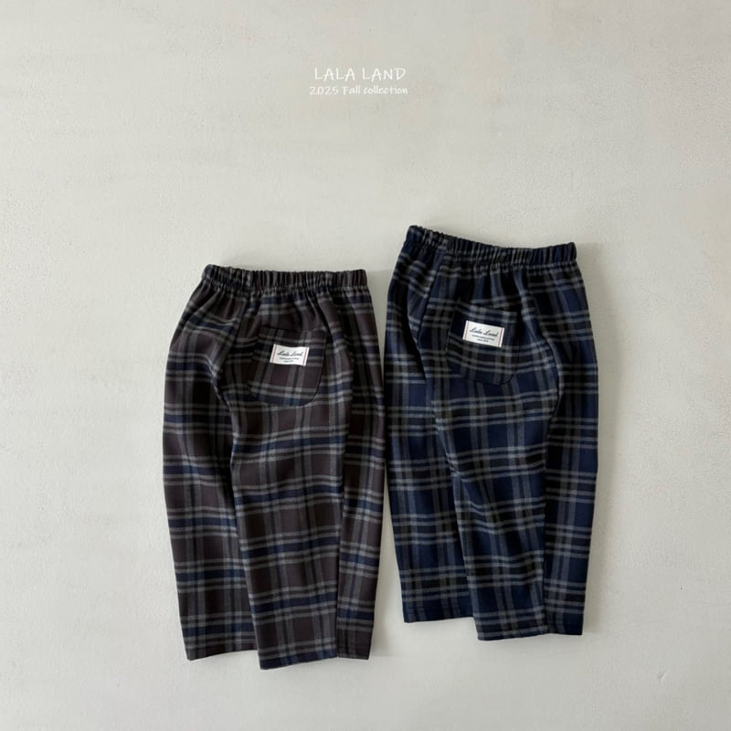 Lalaland - Korean Baby Fashion - #babylifestyle - kids Lala Check Pants - 11