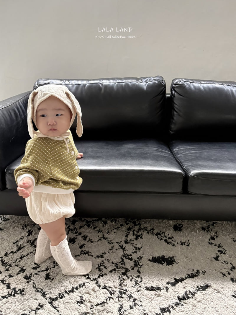 Lalaland - Korean Baby Fashion - #babylifestyle - bebe Dot Dot Knit Sweatshirt - 3