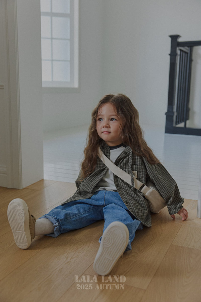 Lalaland - Korean Baby Fashion - #babyoninstagram - kids Hoodie Check Shirt - 7