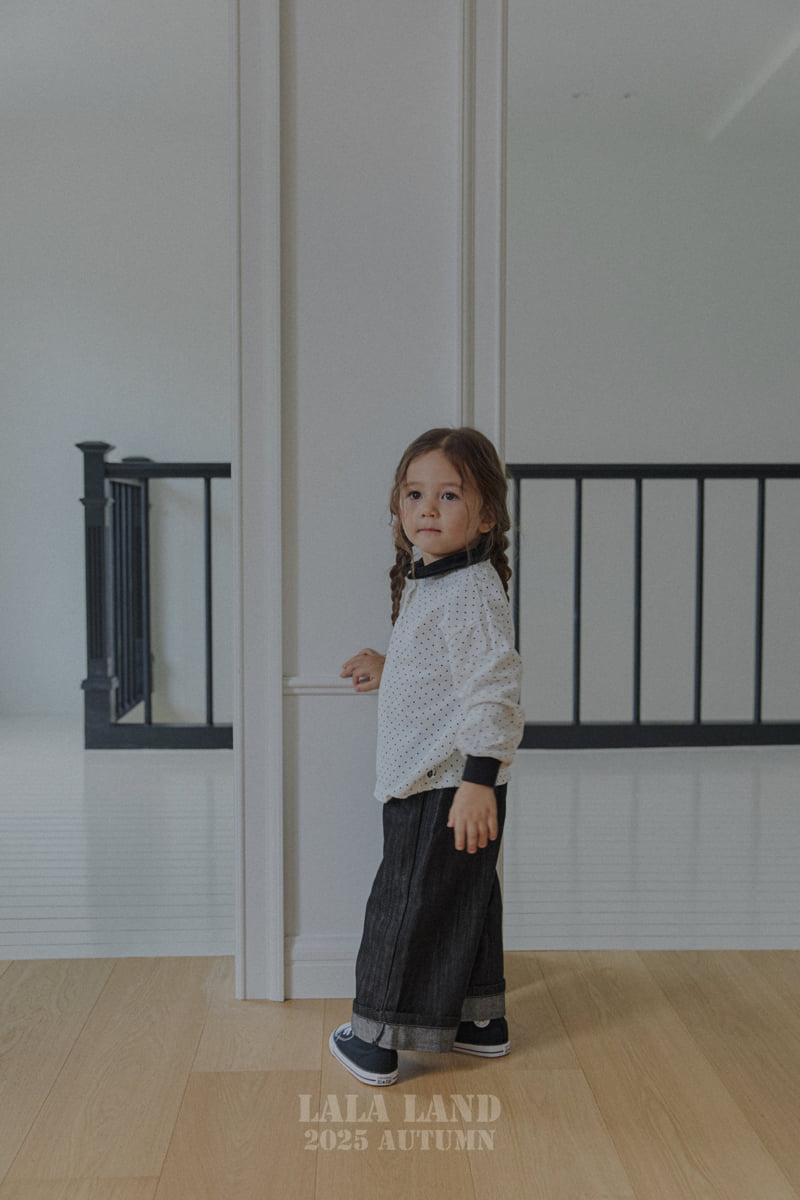 Lalaland - Korean Baby Fashion - #babyoninstagram - kids Dot Collar Tee - 5