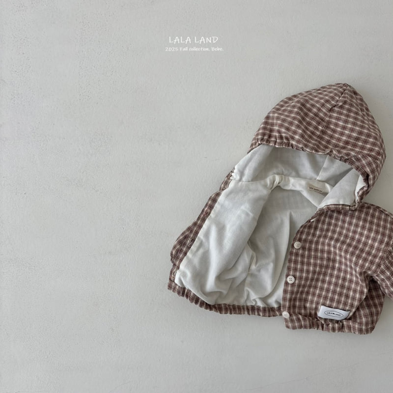 Lalaland - Korean Baby Fashion - #babyootd - bebe Check Hoodie Jacket - 11