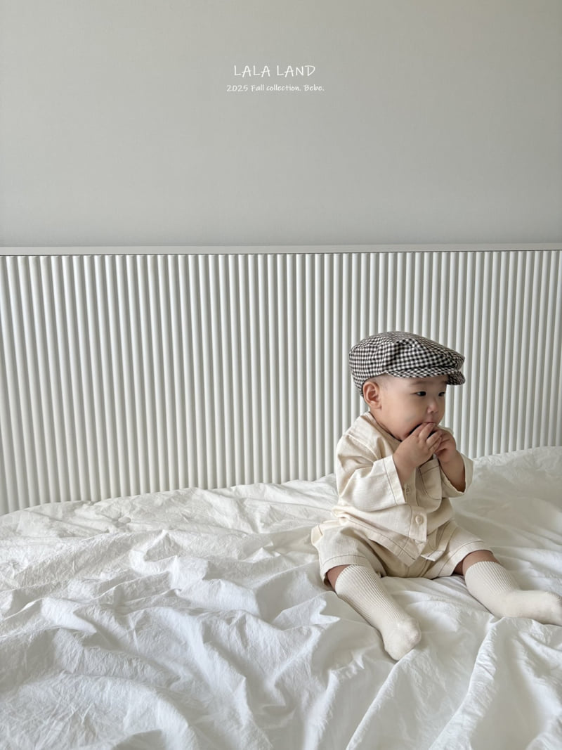 Lalaland - Korean Baby Fashion - #babyootd - bebe Check Hunting Cap - 7