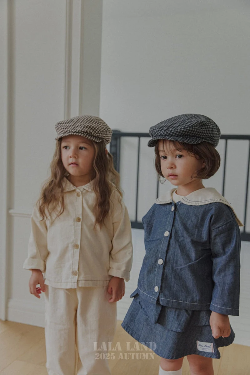 Lalaland - Korean Baby Fashion - #babyootd - kids Stitch Sailor Denim Shirt - 9