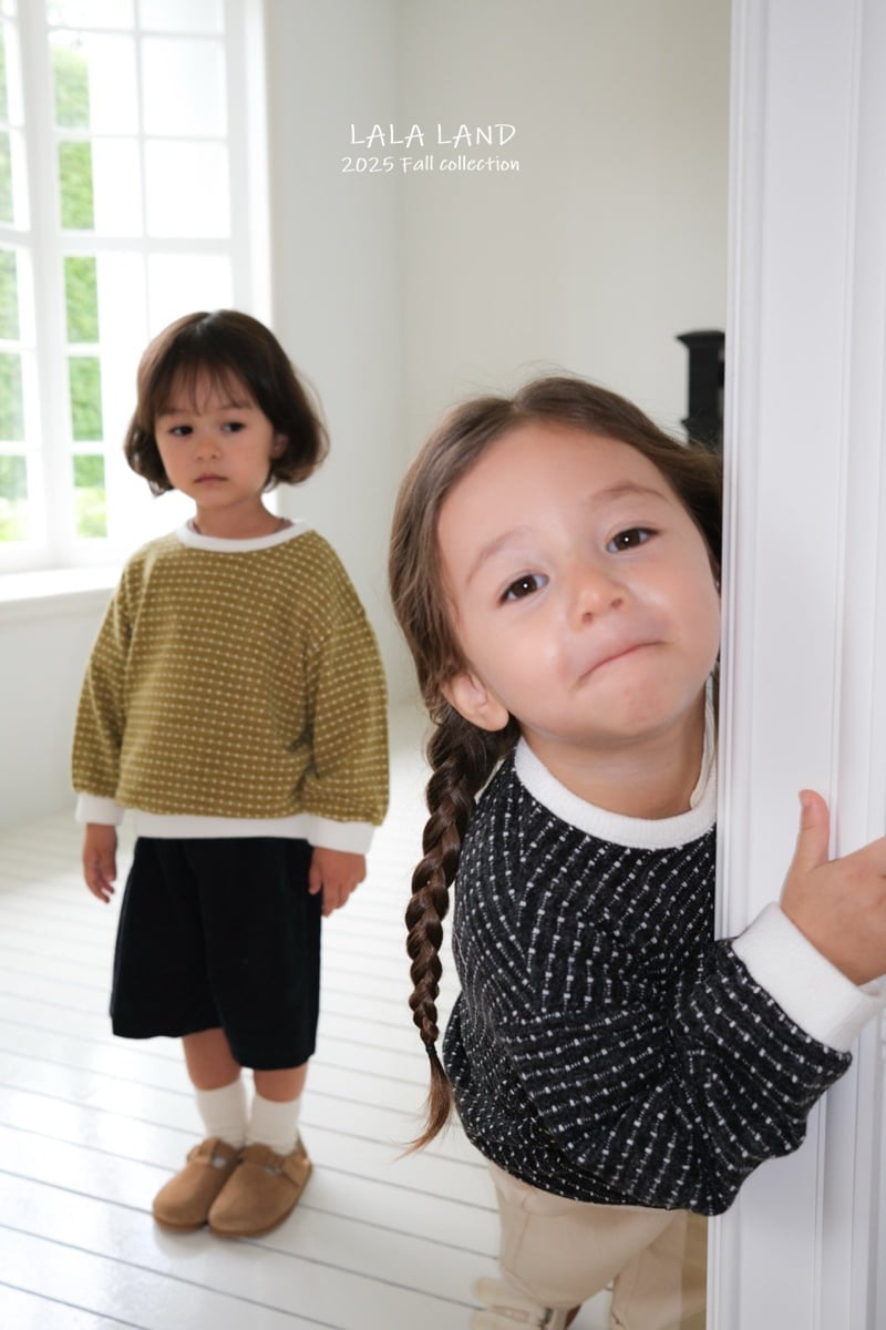 Lalaland - Korean Baby Fashion - #babyoutfit - kids Dot Dot Knit Sweatshirt - 10