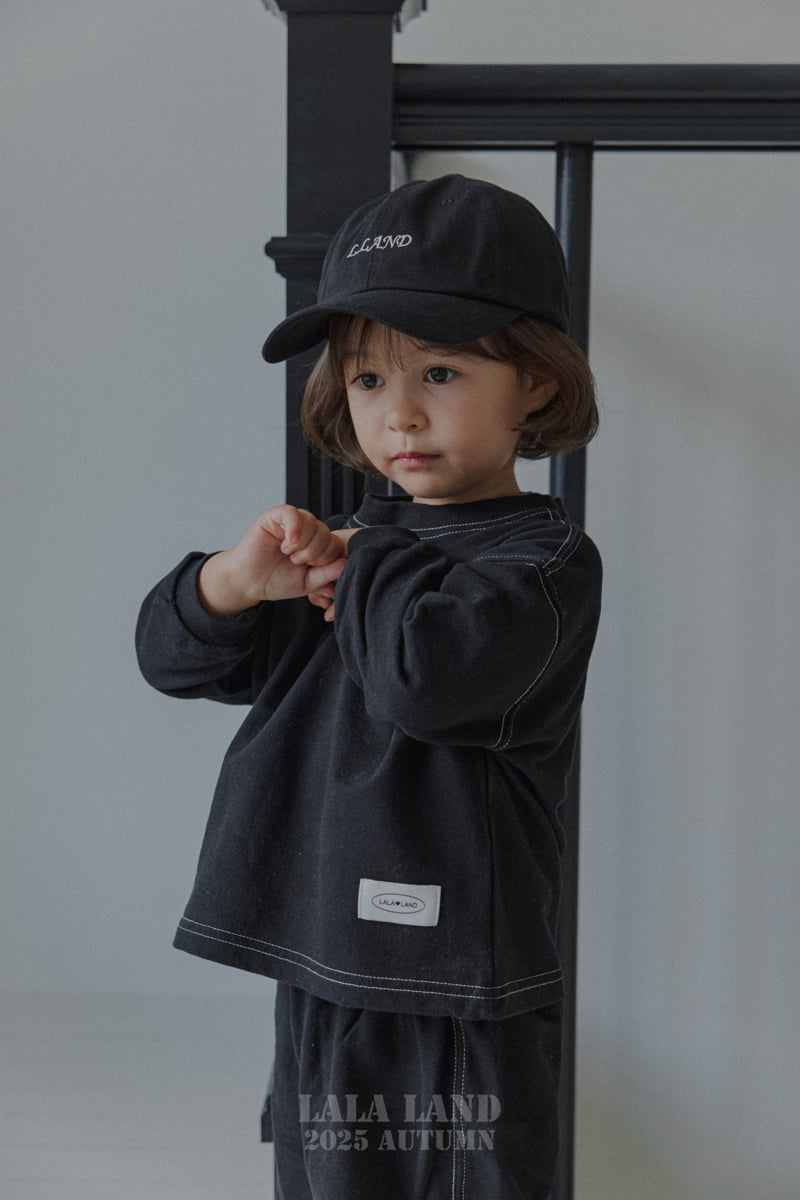 Lalaland - Korean Baby Fashion - #babyoutfit - kids Black White Sweatshirt - 3