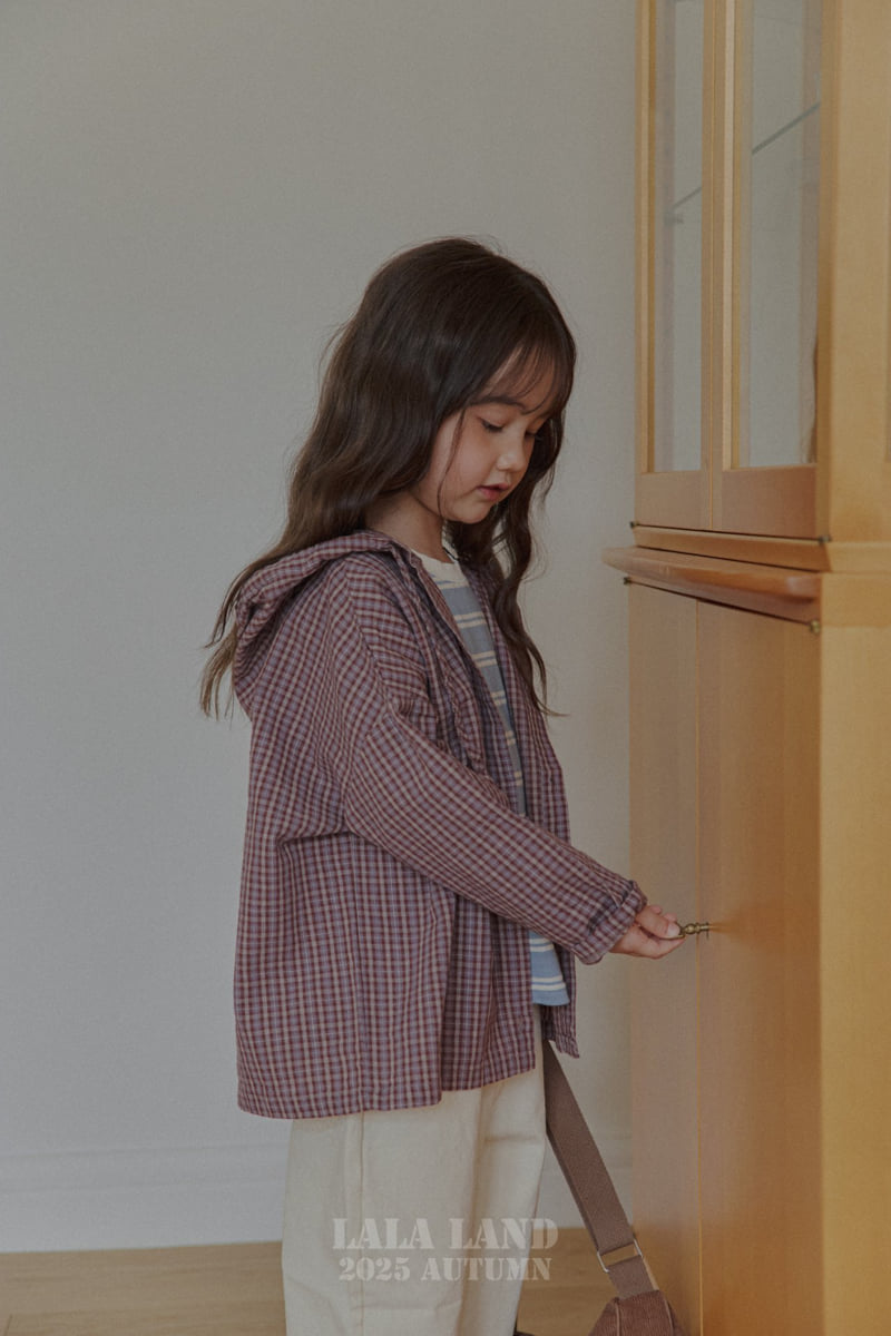 Lalaland - Korean Baby Fashion - #babyoutfit - kids Hoodie Check Shirt - 9