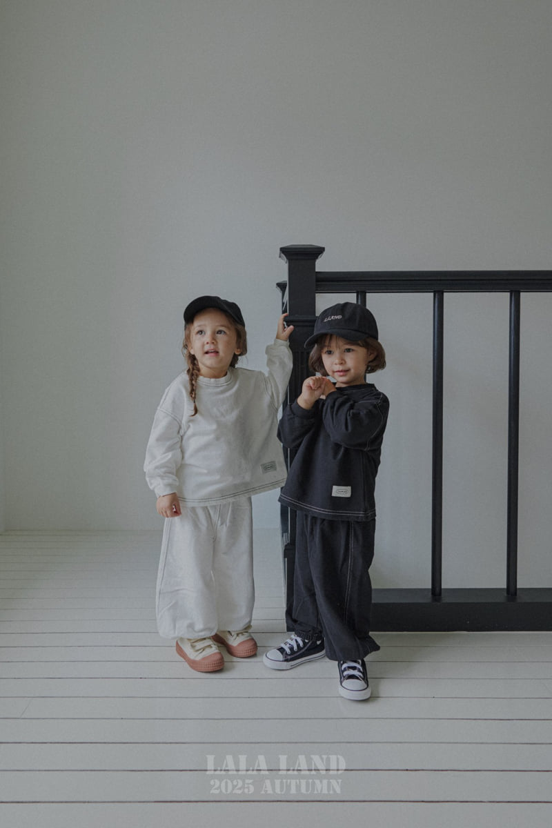 Lalaland - Korean Baby Fashion - #babywear - kids Black White Jogger Pants - 5