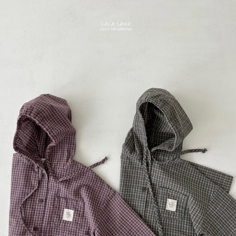 Lalaland - Korean Baby Fashion - #babywear - kids Hoodie Check Shirt - 11