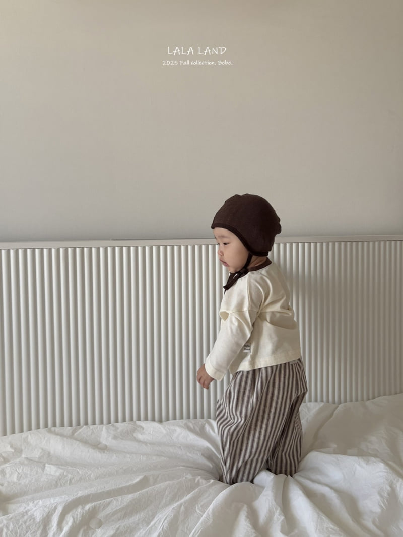 Lalaland - Korean Baby Fashion - #onlinebabyboutique - bebe Butter Ribbed Tee - 3