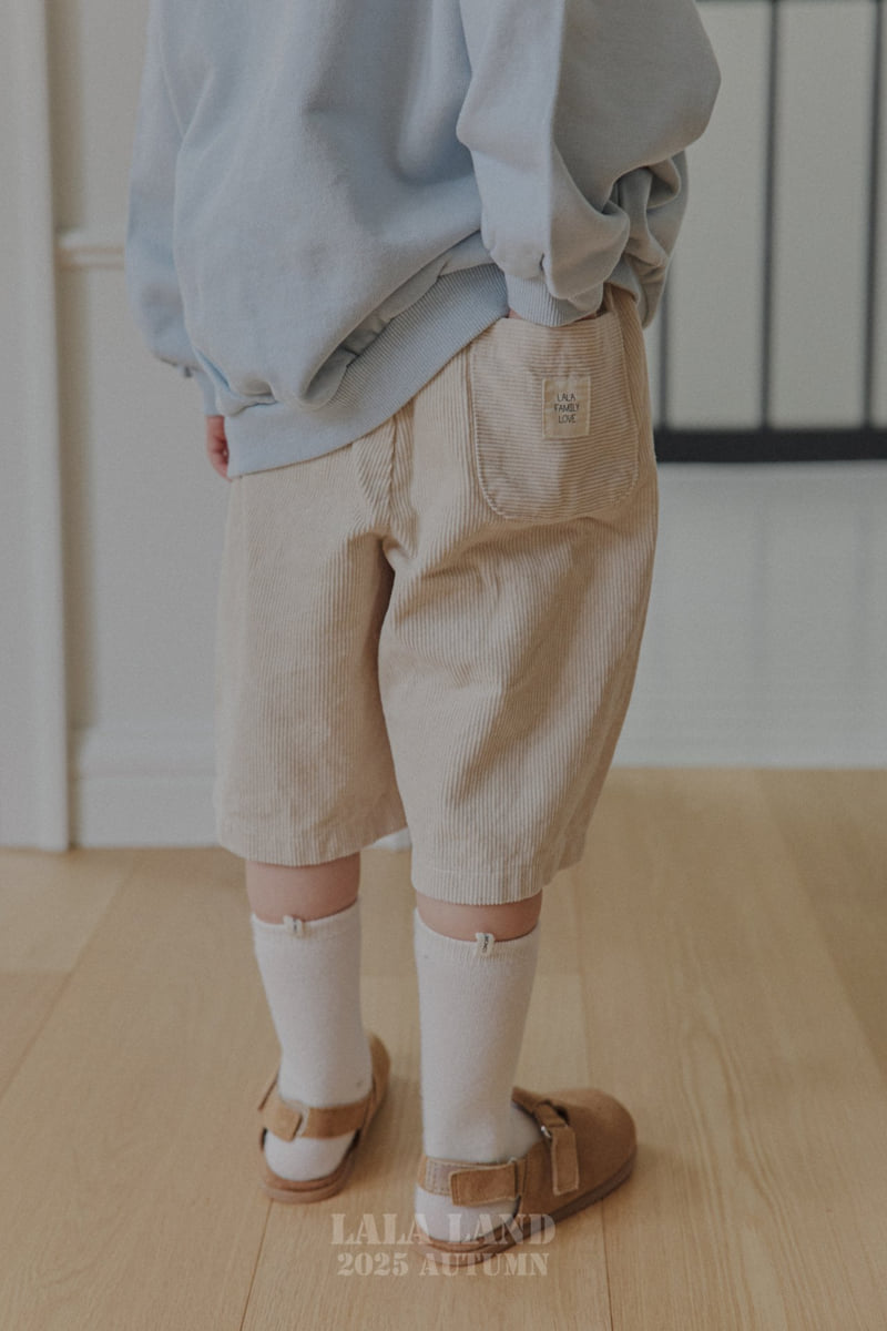 Lalaland - Korean Baby Fashion - #babywear - kids Corduroy Bermuda Pants - 4