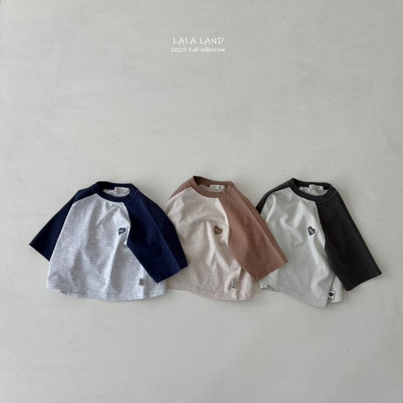 Lalaland - Korean Baby Fashion - #onlinebabyboutique - kids Heart Raglan Tee - 11