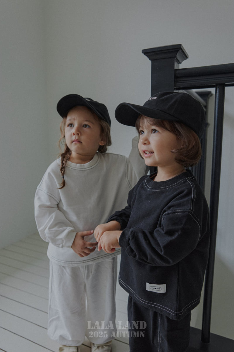 Lalaland - Korean Baby Fashion - #onlinebabyboutique - kids Black White Jogger Pants - 6