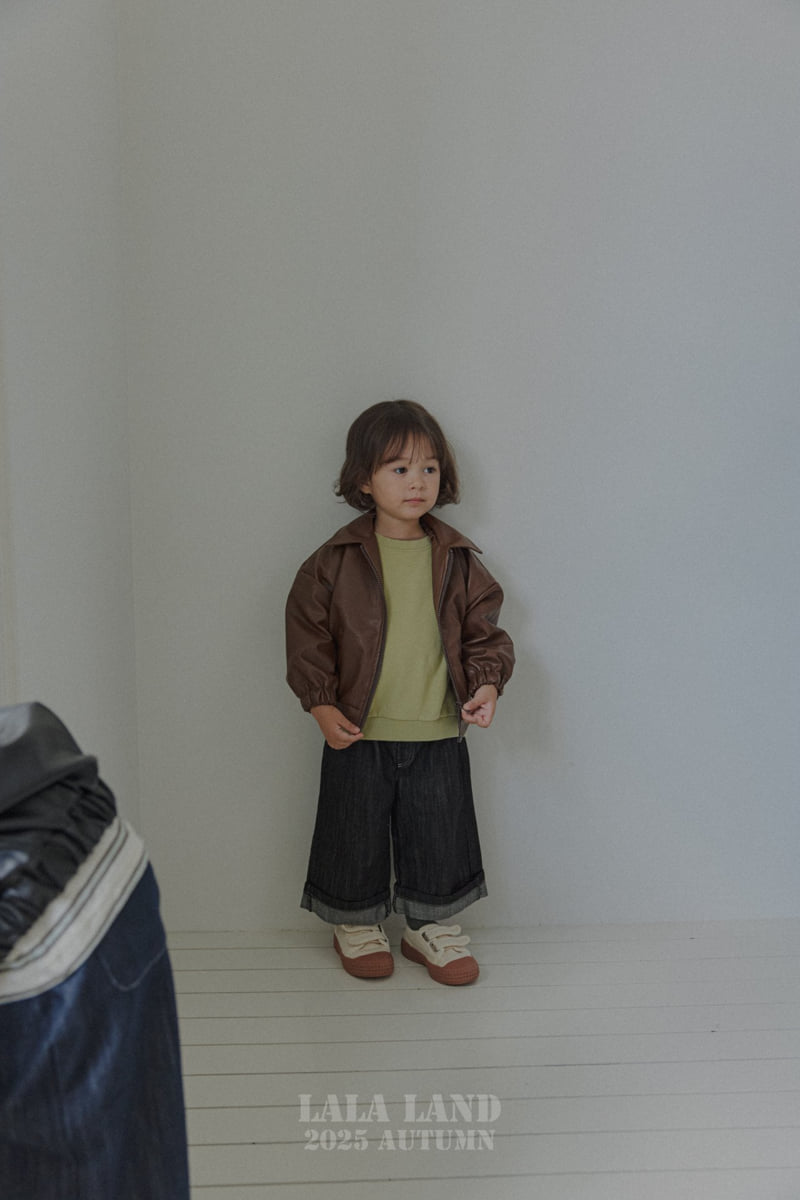 Lalaland - Korean Baby Fashion - #onlinebabyboutique - kids Roll-Up Straight Denim Pants - 4