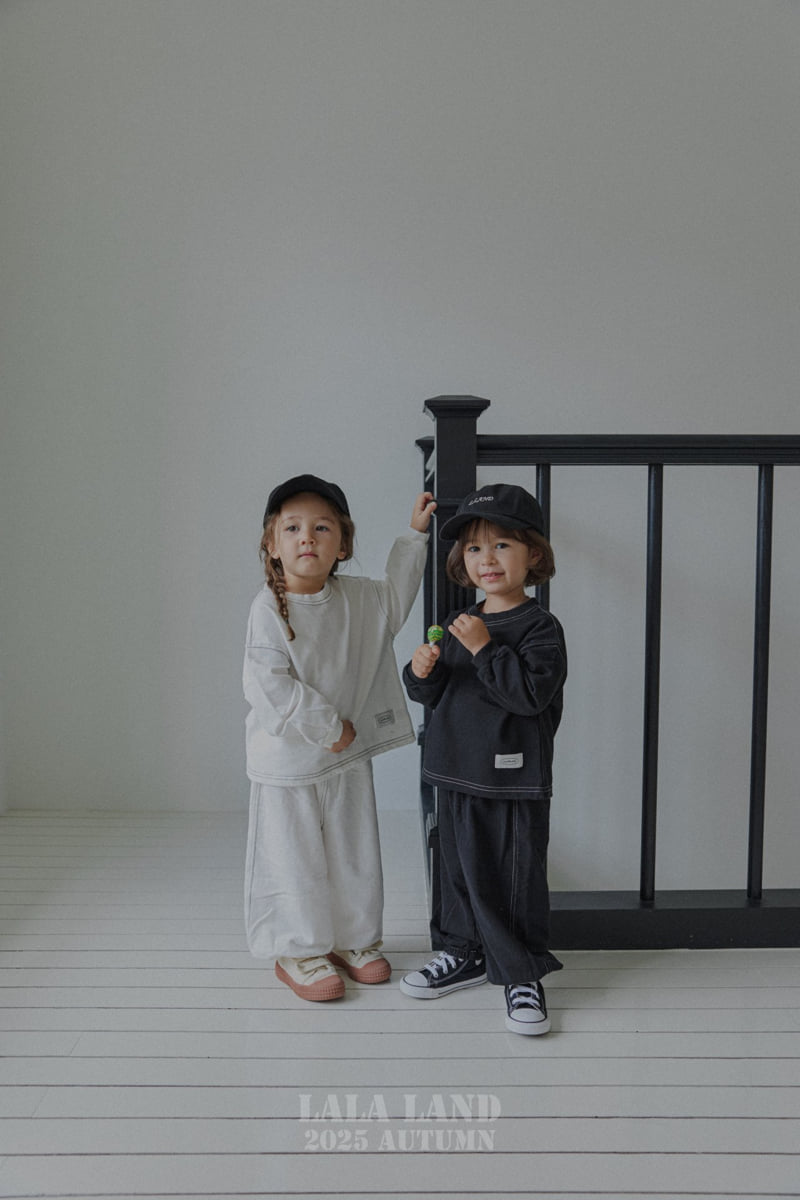 Lalaland - Korean Baby Fashion - #onlinebabyshop - kids Black White Sweatshirt - 6