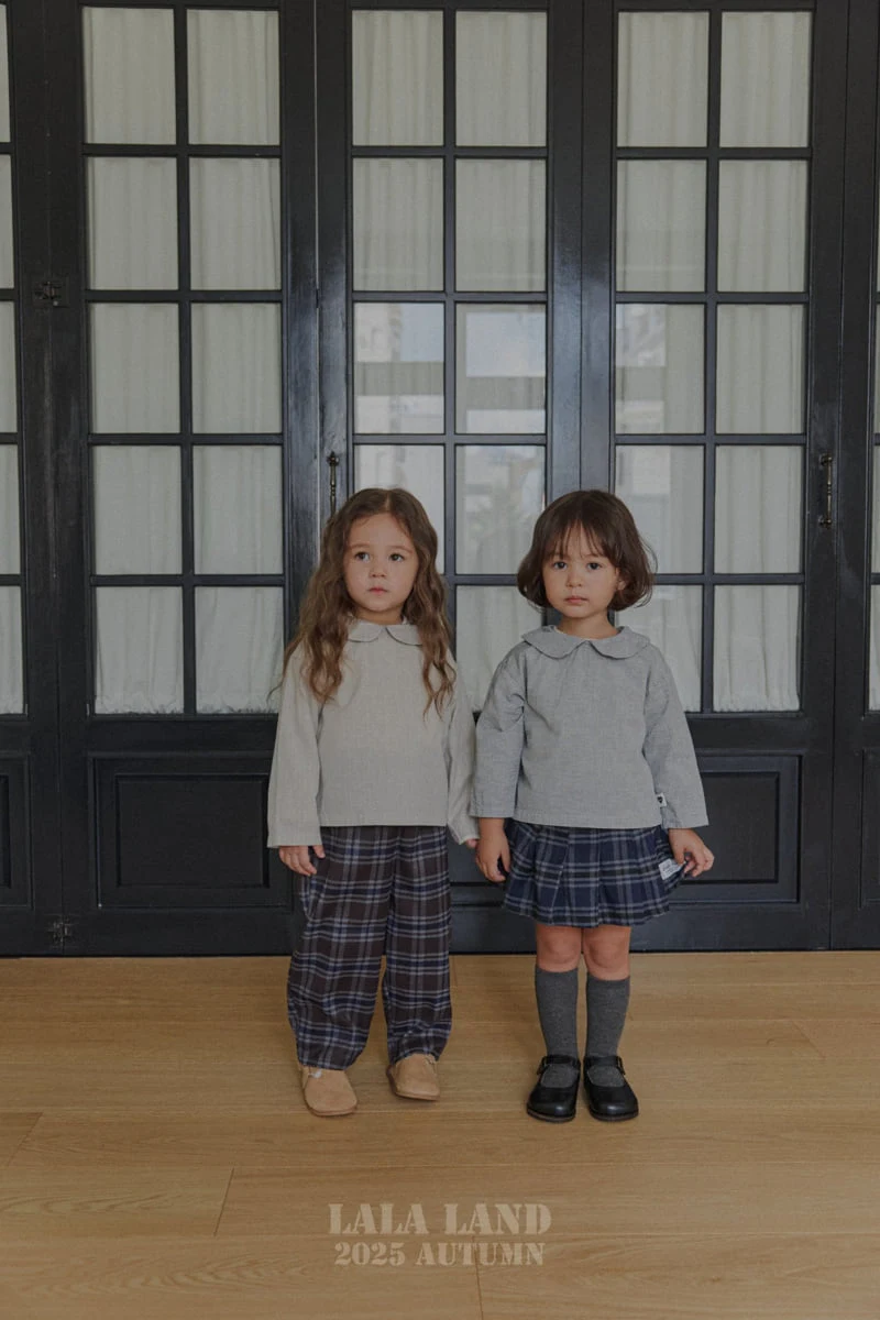 Lalaland - Korean Baby Fashion - #onlinebabyshop - kids Lala Check Pants - 3