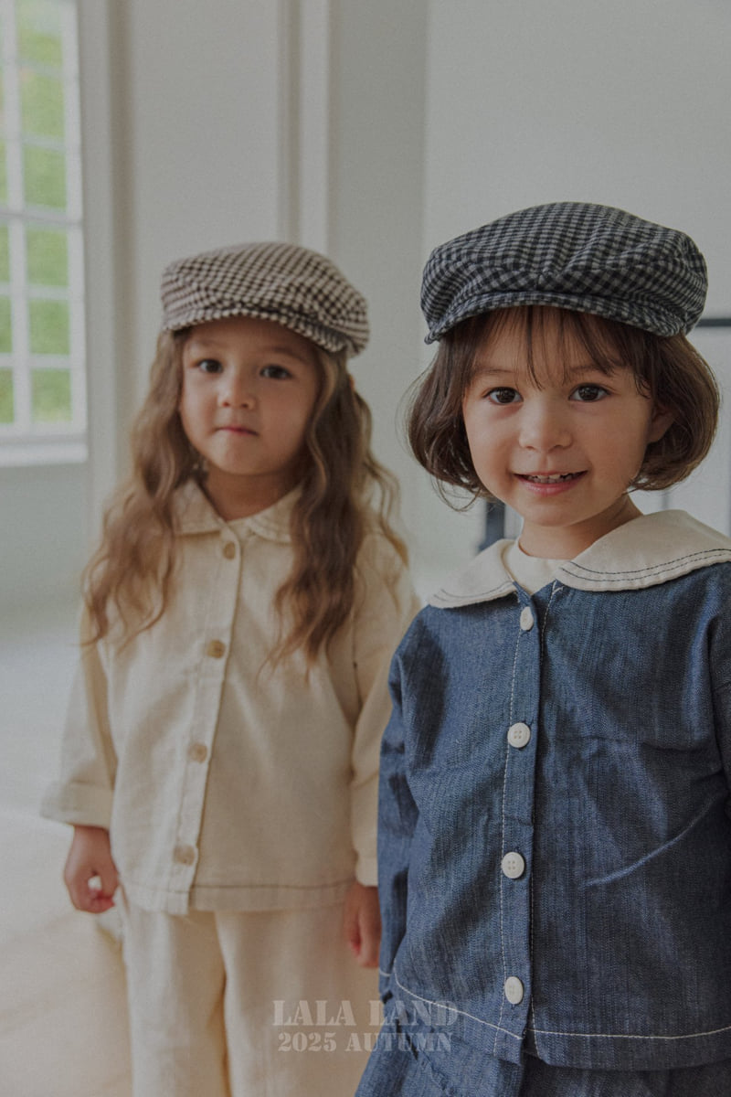 Lalaland - Korean Baby Fashion - #onlinebabyboutique - kids Check Hunting Cap - 4