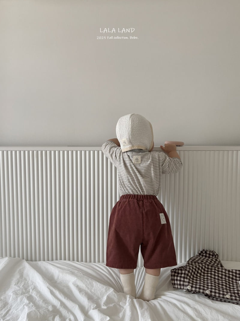 Lalaland - Korean Baby Fashion - #onlinebabyshop - bebe Corduroy Pleated Pants