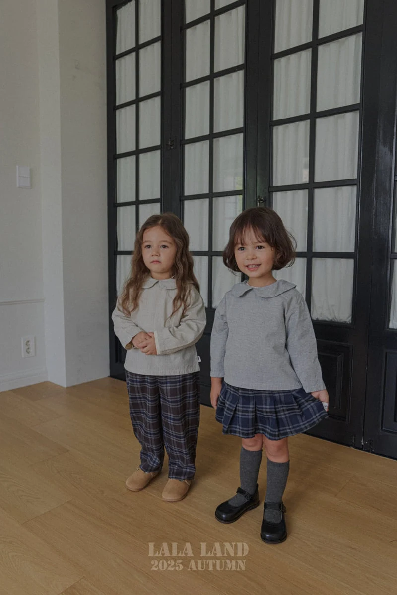 Lalaland - Korean Baby Fashion - #onlinebabyshop - kids Lala Check Pants - 4