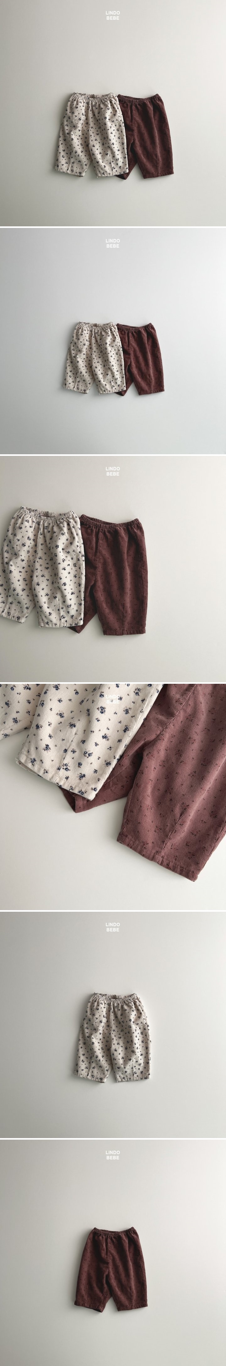 Lindo - Korean Baby Fashion - #babyboutiqueclothing - Bebe Daily Flower Corduroy Pants