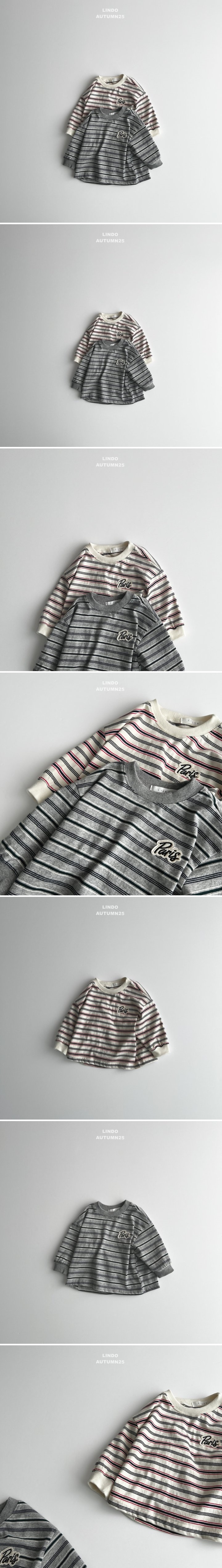 Lindo - Korean Baby Fashion - #babyboutiqueclothing - Paris Stripe Tee - 2