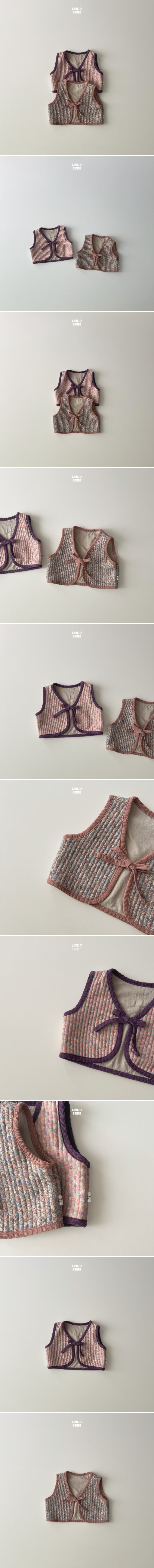 Lindo - Korean Baby Fashion - #babygirlfashion - Bebe Quilted Flower Vest