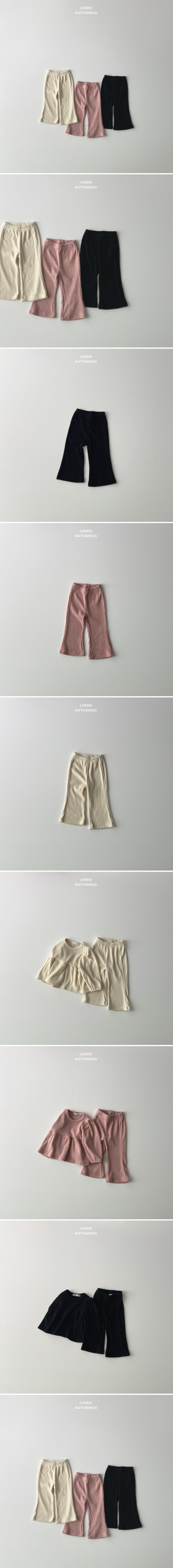 Lindo - Korean Baby Fashion - #babygirlfashion - Knit Ribbed Pants - 2