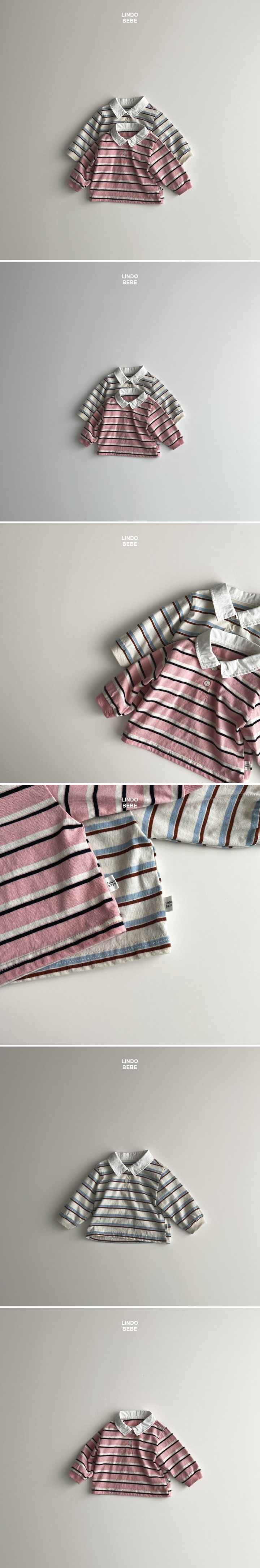 Lindo - Korean Baby Fashion - #babylifestyle - Bebe Notched Collar Tee