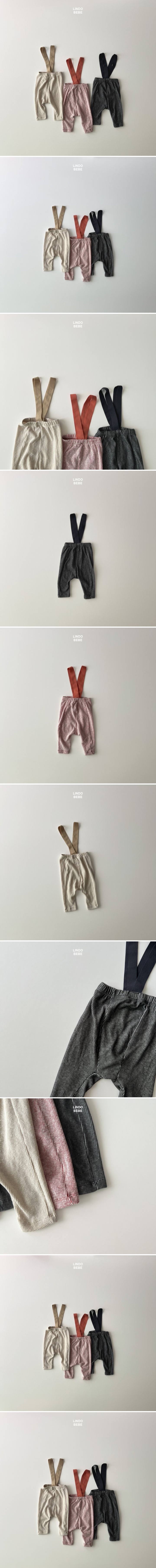 Lindo - Korean Baby Fashion - #babylifestyle - Bebe Ribbed Overall Leggings