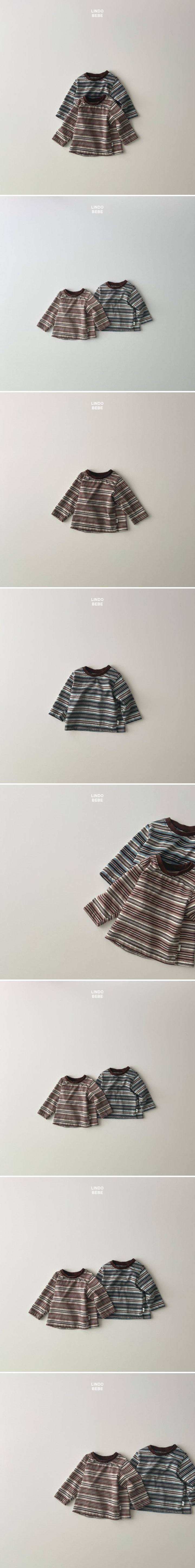 Lindo - Korean Baby Fashion - #babyootd - Bebe Multi Stripe Tee
