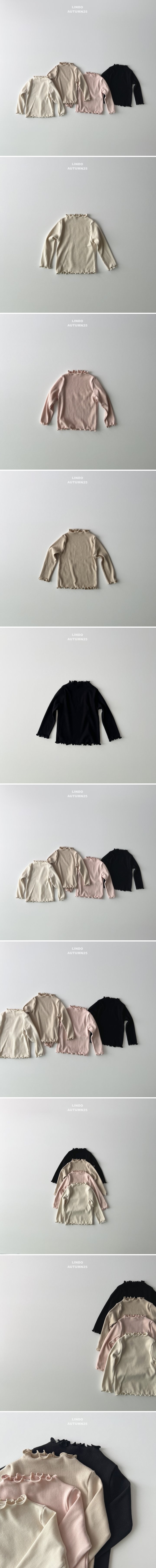Lindo - Korean Baby Fashion - #babyootd - Plain Frill Tee - 2