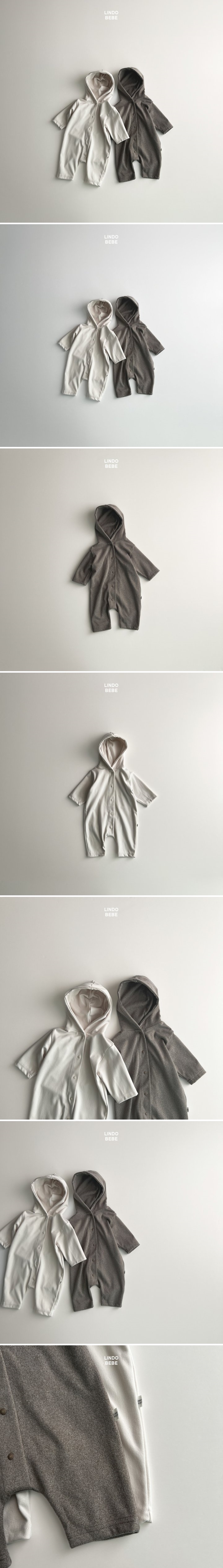 Lindo - Korean Baby Fashion - #babyoutfit - Bebe Soft Hoodie Bodysuit