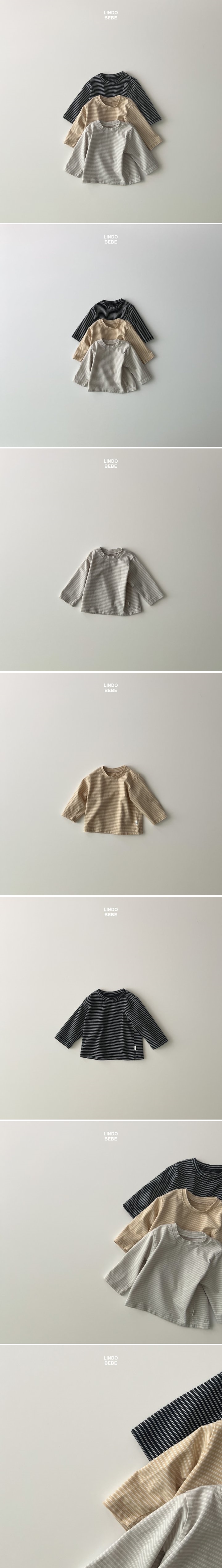Lindo - Korean Baby Fashion - #babyoutfit - Bebe Modern Stripe Tee