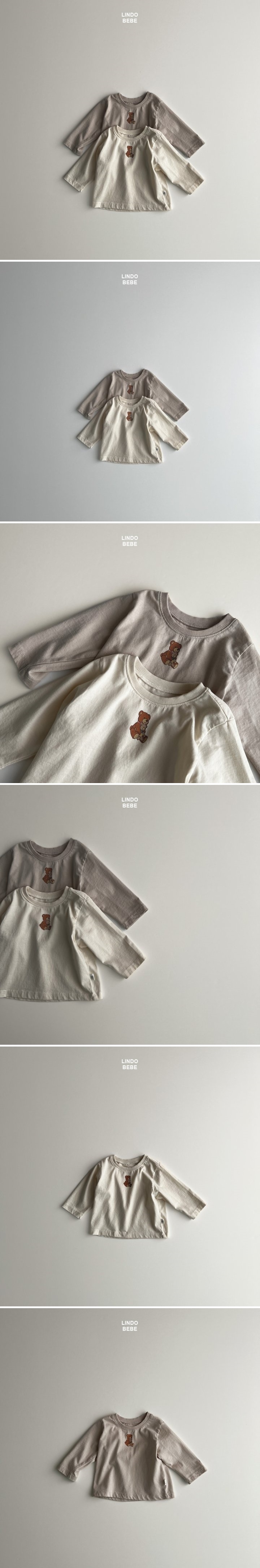 Lindo - Korean Baby Fashion - #babyoutfit - Bebe Teddy Bear Tee