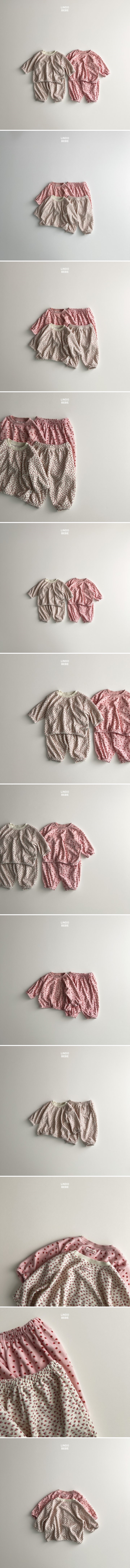 Lindo - Korean Baby Fashion - #babyoutfit - Bebe Strawberry Flower Set