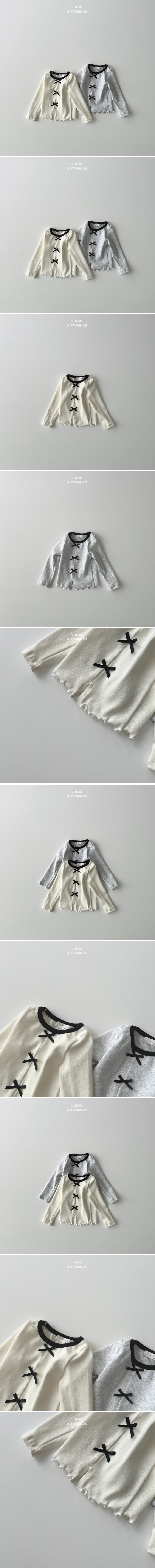 Lindo - Korean Baby Fashion - #babyoutfit - Sweet Ribbon Tee - 2