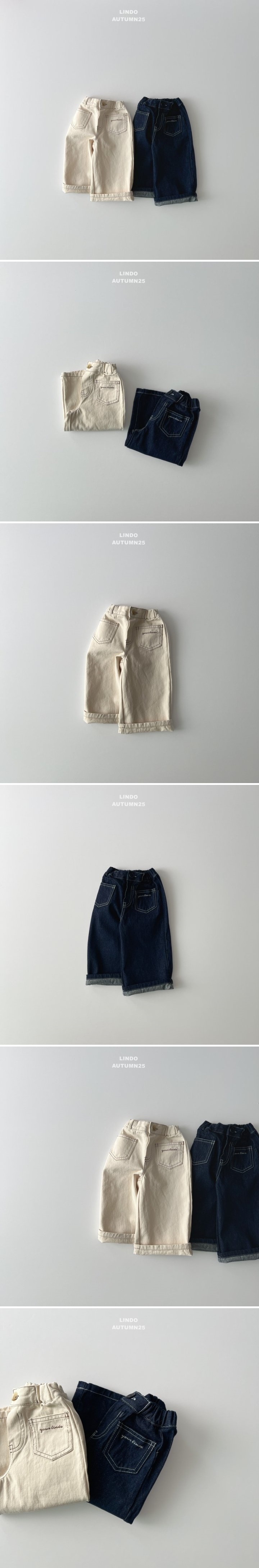 Lindo - Korean Baby Fashion - #babyoutfit - Wind Denim Pants - 2