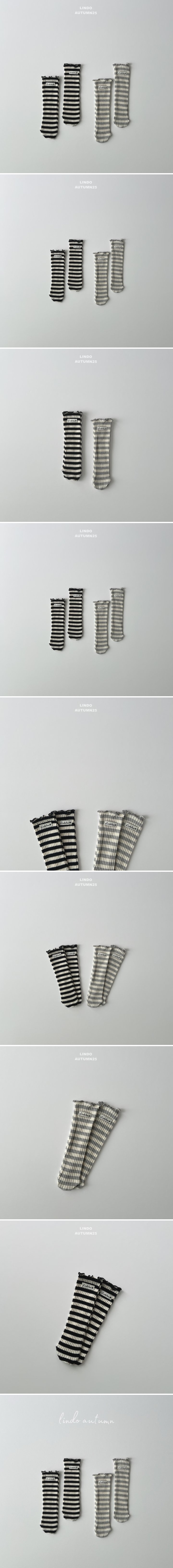 Lindo - Korean Baby Fashion - #babyoutfit - Stripe Socks - 2