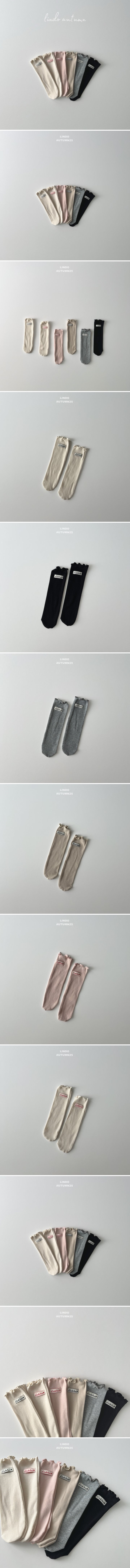 Lindo - Korean Baby Fashion - #babyoutfit - Sweet Label Socks - 2