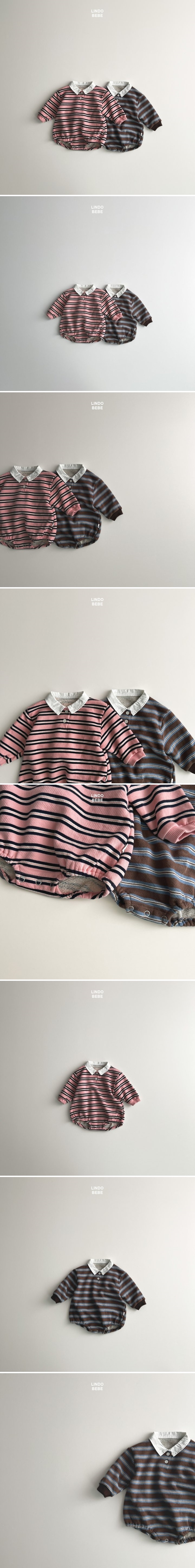 Lindo - Korean Baby Fashion - #onlinebabyboutique - Bebe Lucky Collar Suit