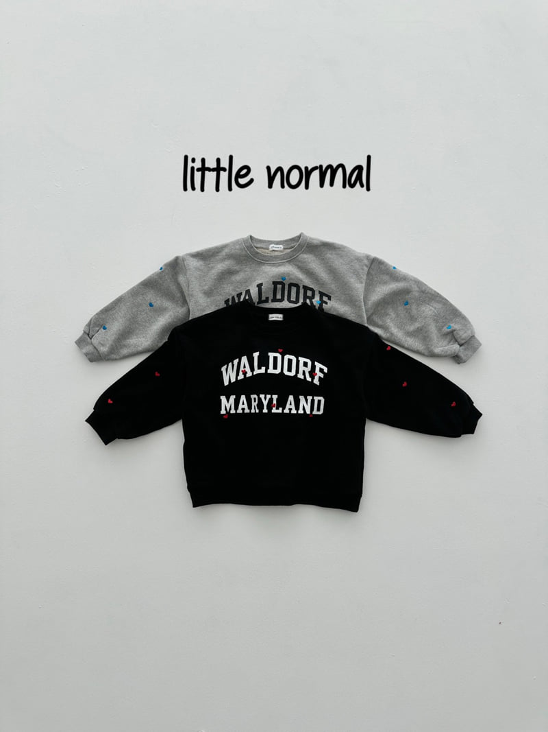 Little Normal - Korean Children Fashion - #childrensboutique - Heart Embroidery Sweatshirt - 12