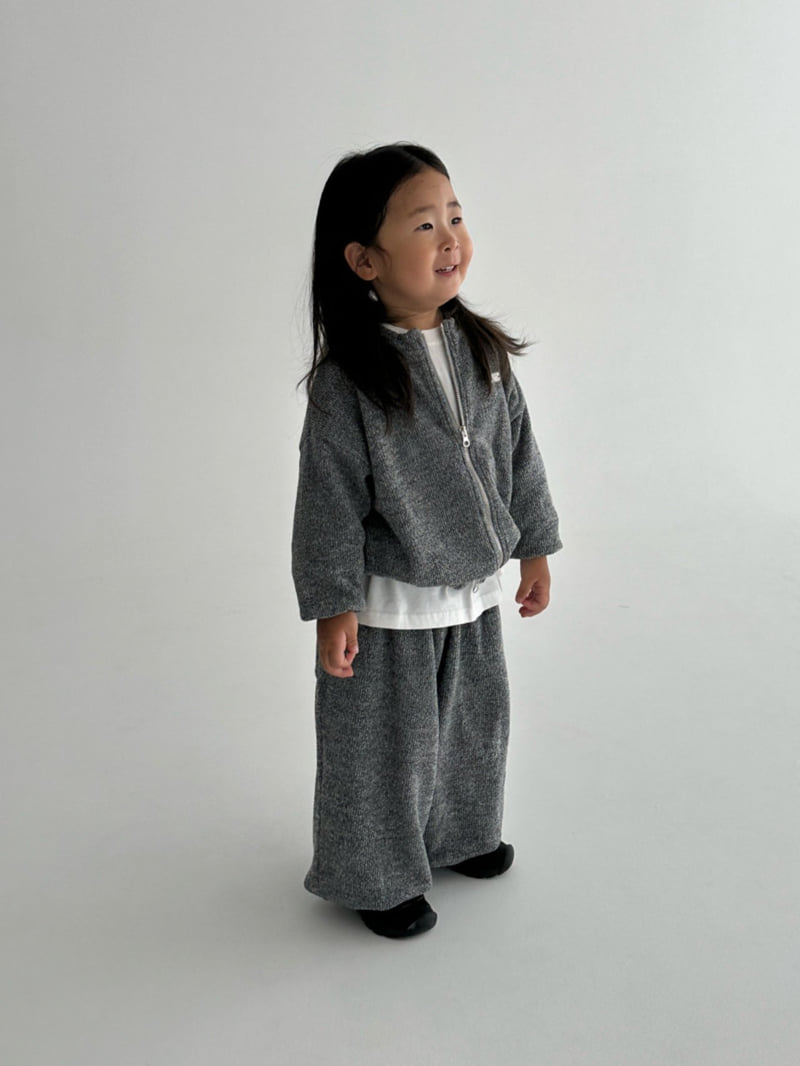 Little Normal - Korean Children Fashion - #kidsshorts - Knit Zip-Up - 3