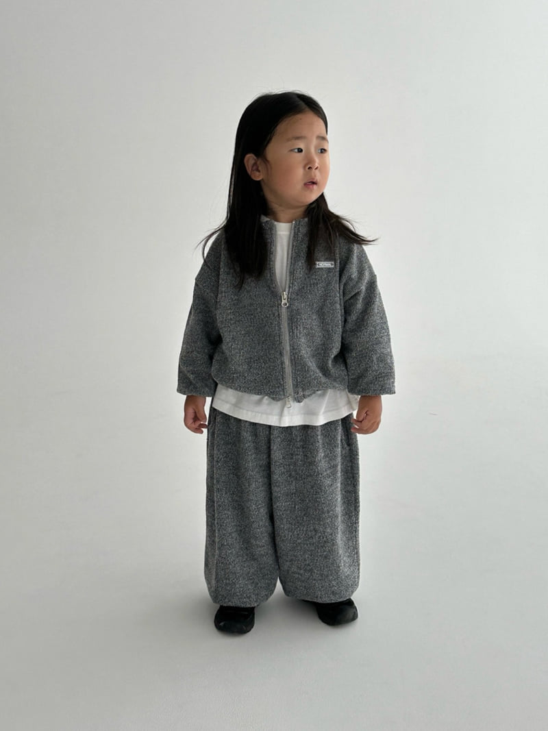 Little Normal - Korean Children Fashion - #kidsshorts - Knit Zip-Up - 4