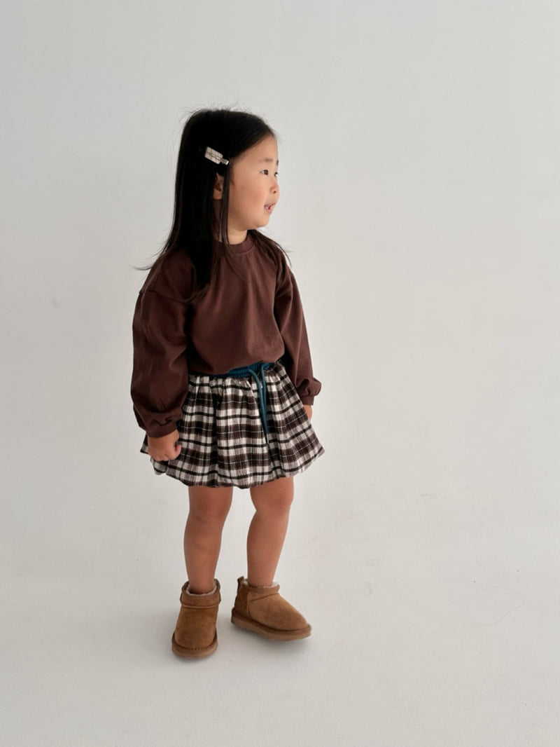 Little Normal - Korean Children Fashion - #kidzfashiontrend - Check Pumpkin Skirt - 10