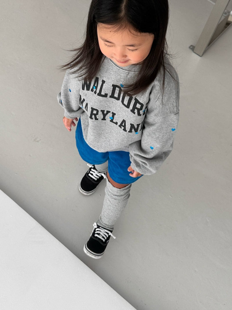 Little Normal - Korean Children Fashion - #todddlerfashion - Heart Embroidery Sweatshirt - 8