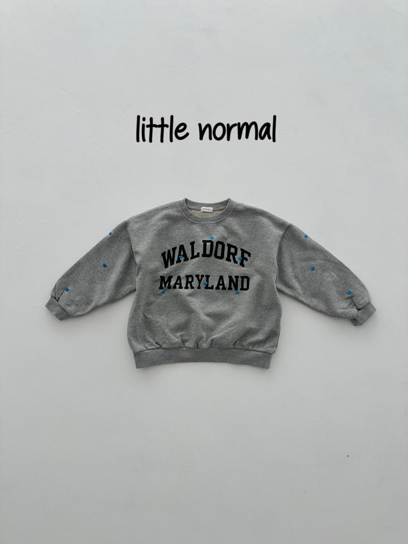 Little Normal - Korean Children Fashion - #toddlerclothing - Heart Embroidery Sweatshirt - 9