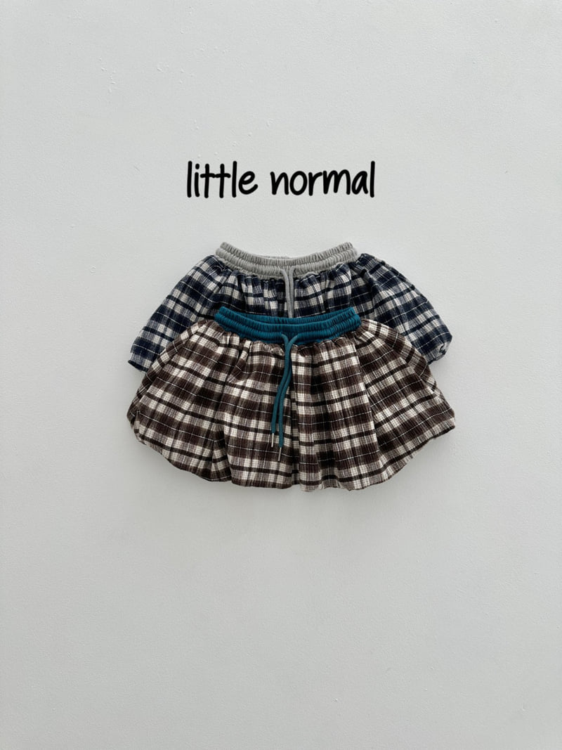 Little Normal - Korean Children Fashion - #toddlerclothing - Check Pumpkin Skirt