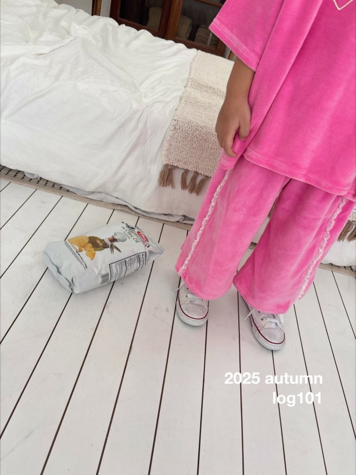 Log101 - Korean Children Fashion - #childofig - Lace Velour Pants - 7