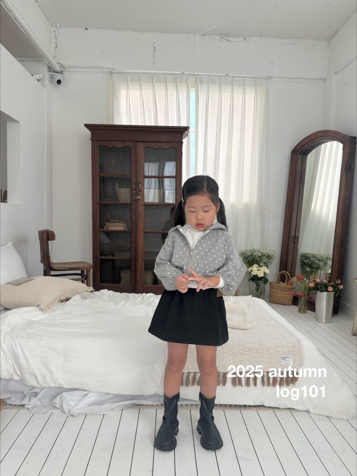Log101 - Korean Children Fashion - #childofig - Dot Hoodie Zip-up - 5