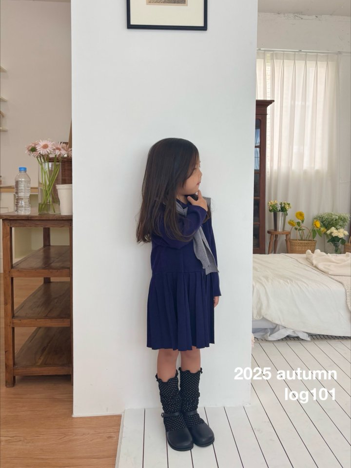 Log101 - Korean Children Fashion - #childofig - Knit Collar One-piece